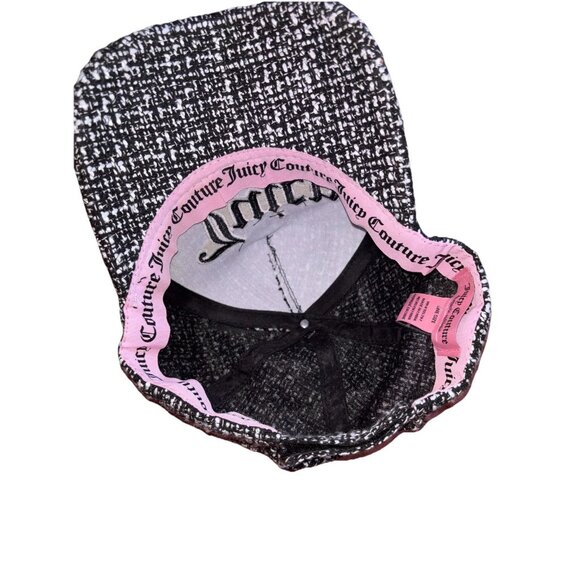 NWT! Juicy Couture Black White Baseball Cap Hat Embroidered JUICY Logo Y2K Vibes - Picture 8 of 10